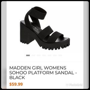 Madden Girl SOHOO PLATFORM SANDAL - Black